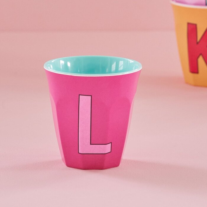 RICE - L - Middelgroot Beker - Donker Roze (OP=OP!)