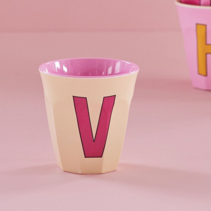 RICE - V -Middelgroot Beker - Zacht Geel