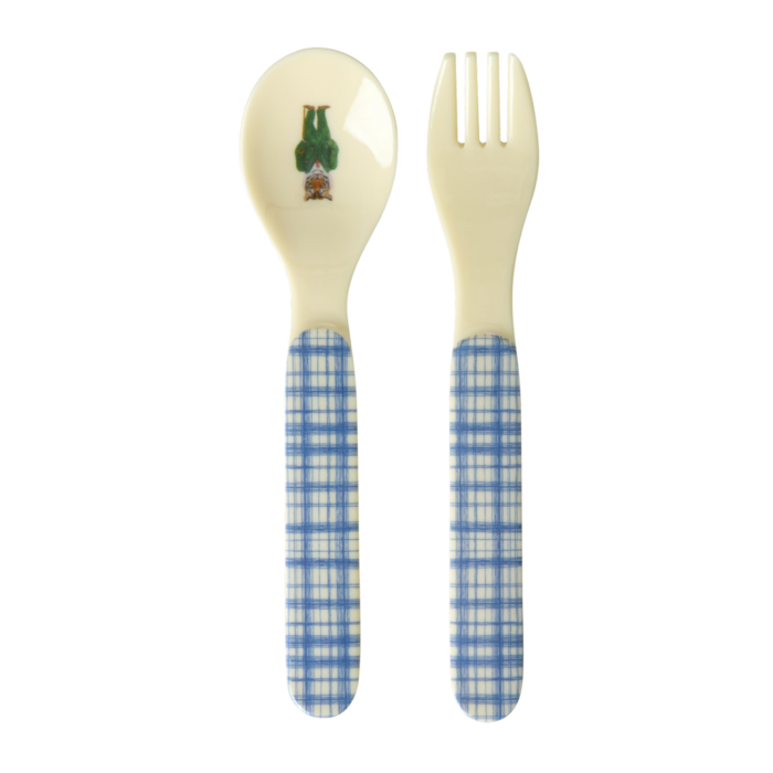 RICE -  Kinderbestek - Blauw - Nathalie Lété (OP=OP!)
