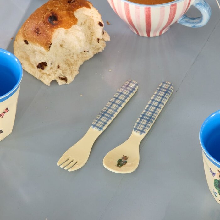 RICE Kinderbestek - Blauw - Nathalie Lété (OP=OP!) - RICE