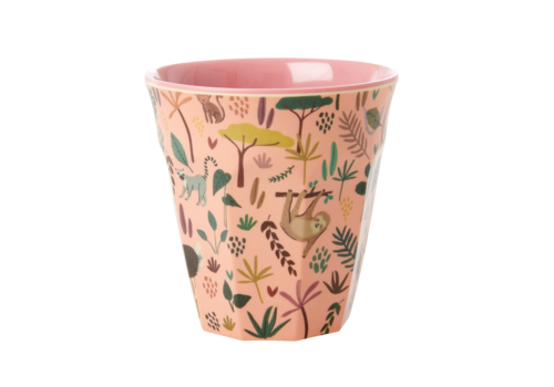 rice Middelgroot beker with Coral All Over Jungle - RICE