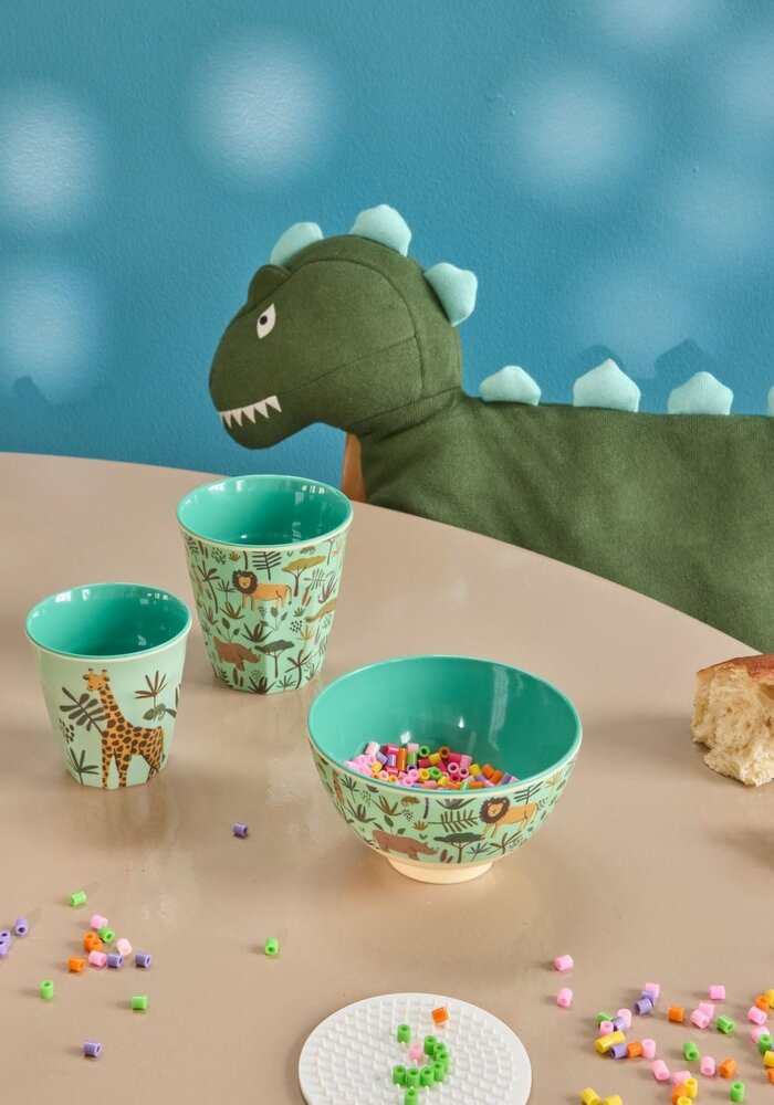 RICE -  Middelgroot beker with Green All Over Jungle