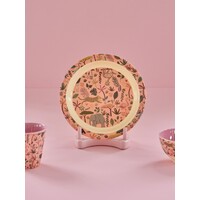 RICE -  Kinderbord Coral with All Over Jungle Animals Print