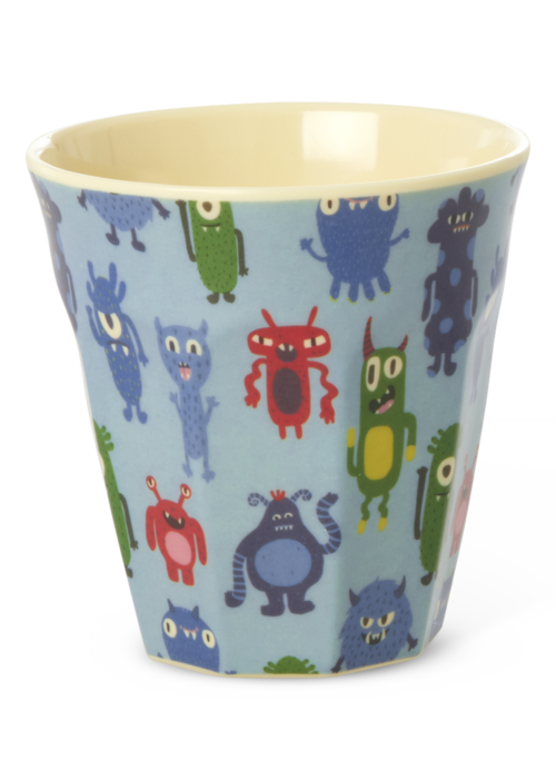 RICE Middelgroot Beker met Monster Print - RICE