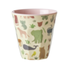 Middelgroot Beker with Sweet Jungle Print - Pink - RICE