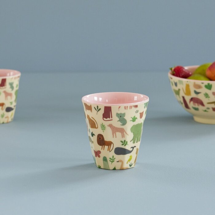 RICE -  Middelgroot Beker - Sweet Jungle - Pink