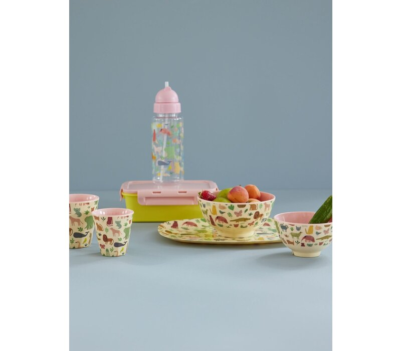 RICE -  Middelgroot Beker with Sweet Jungle Print - Pink