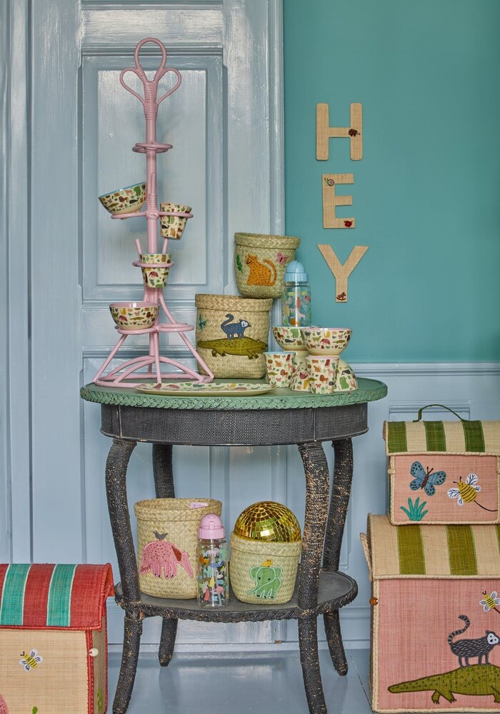 RICE -  Middelgroot Beker with Sweet Jungle Print - Pink