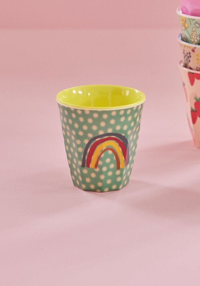 RICE -  Middelgroot beker met Regenboog en sterren