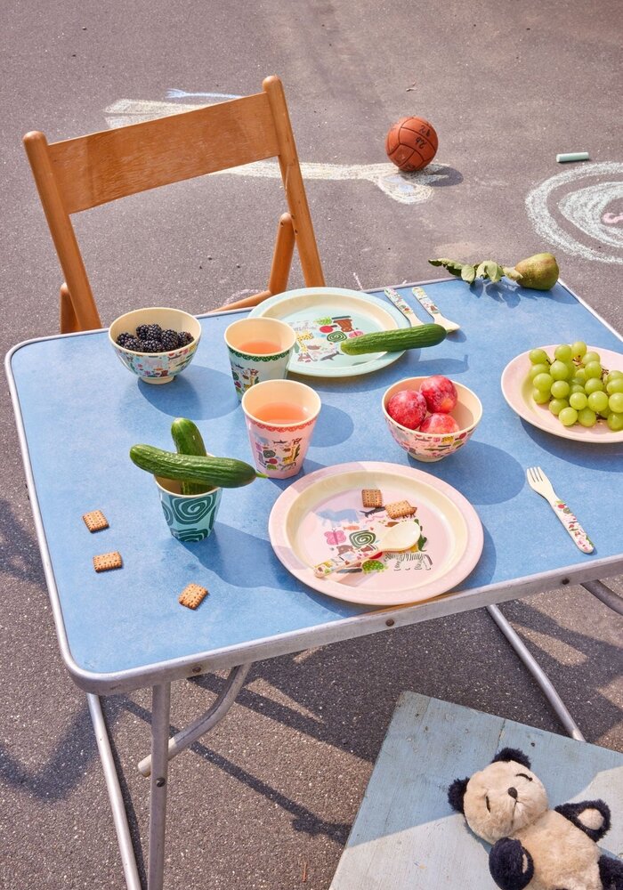 RICE -  Middelgroot beker Pink Wildlife Print