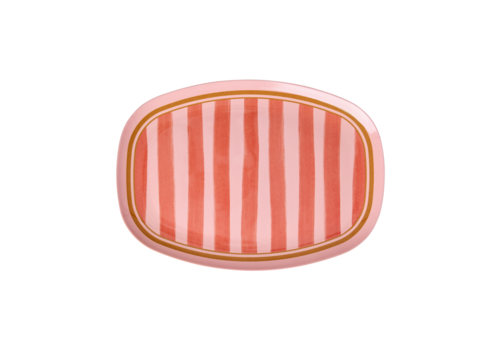 rice Dinerbord - Organic Stripes print - rice