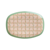 rice rice - Dinerbord - Checkered Stencil Print
