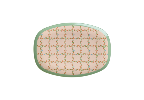 rice Dinerbord - Checkered Stencil Print - rice