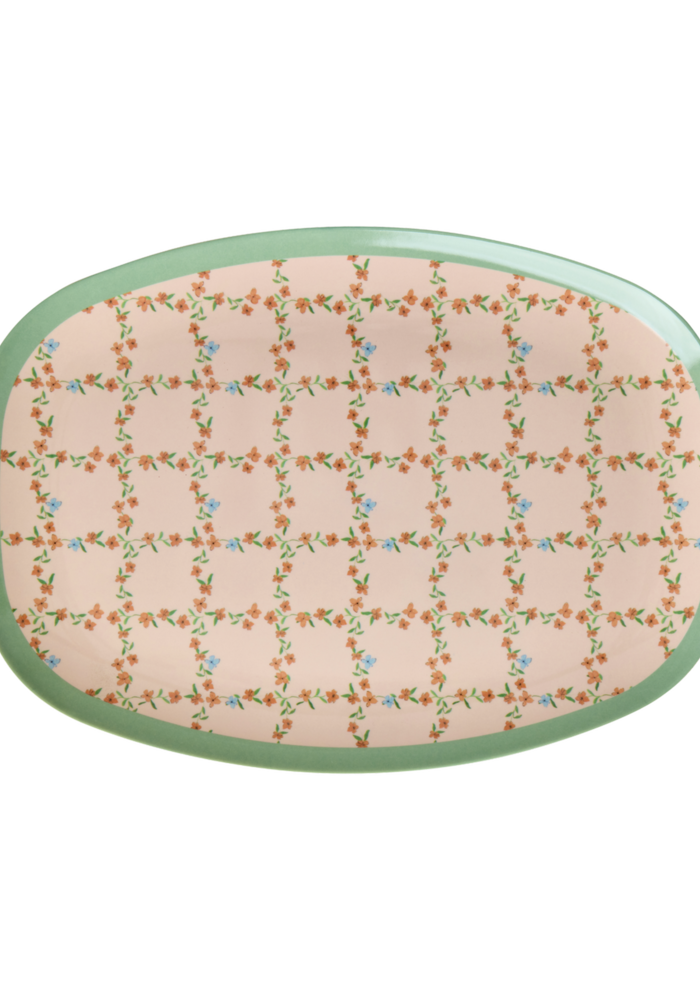 rice - Dinerbord - Checkered Stencil Print