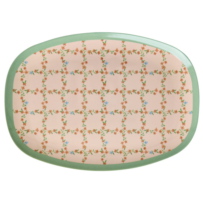 rice - Dinerbord - Checkered Stencil Print