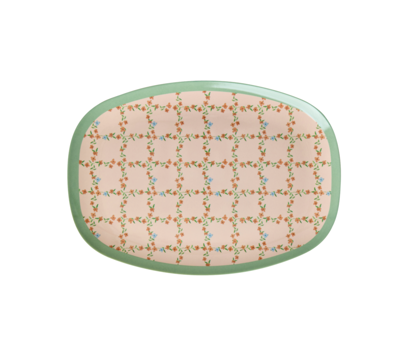 rice - Dinerbord - Checkered Stencil Print