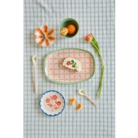 rice - Dinerbord - Checkered Stencil Print