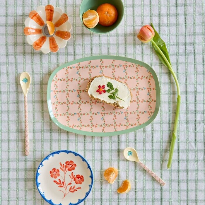 RICE Dinerbord - Checkered Stencil (OP=OP!) - RICE