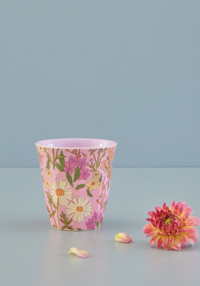 RICE -  Middelgroot beker Daisy Dearest print