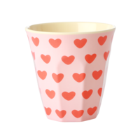 RICE -  Middelgroot beker Sweet Hearts print