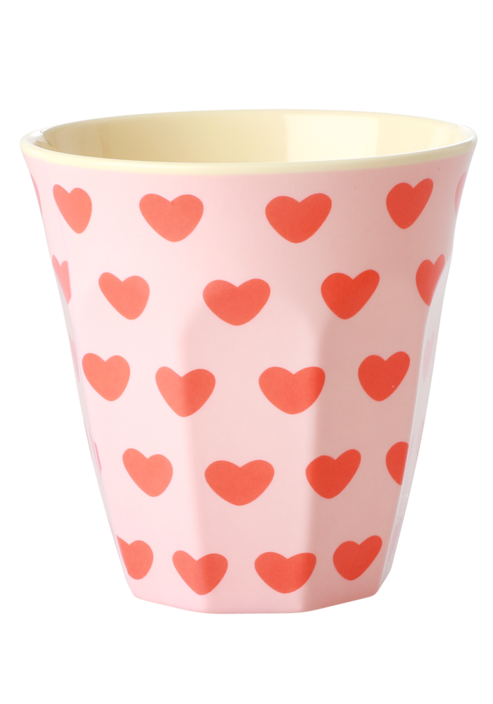 RICE -  Middelgroot beker Sweet Hearts print