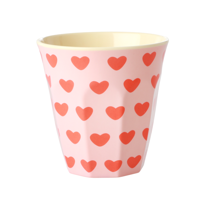 RICE -  Middelgroot beker Sweet Hearts print