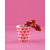 Middelgroot beker Sweet Hearts print - RICE