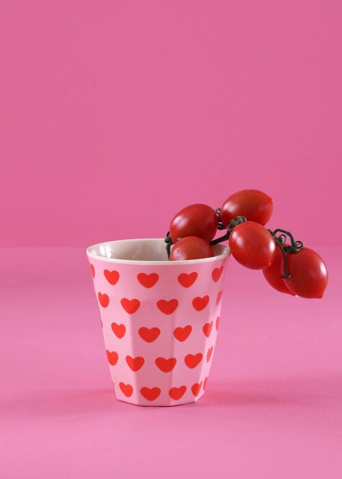 RICE Middelgroot beker Sweet Hearts print - RICE