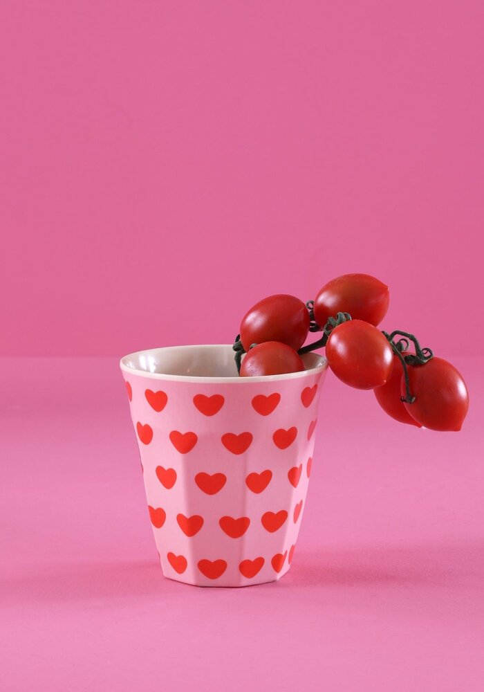 RICE -  Middelgroot beker Sweet Hearts print