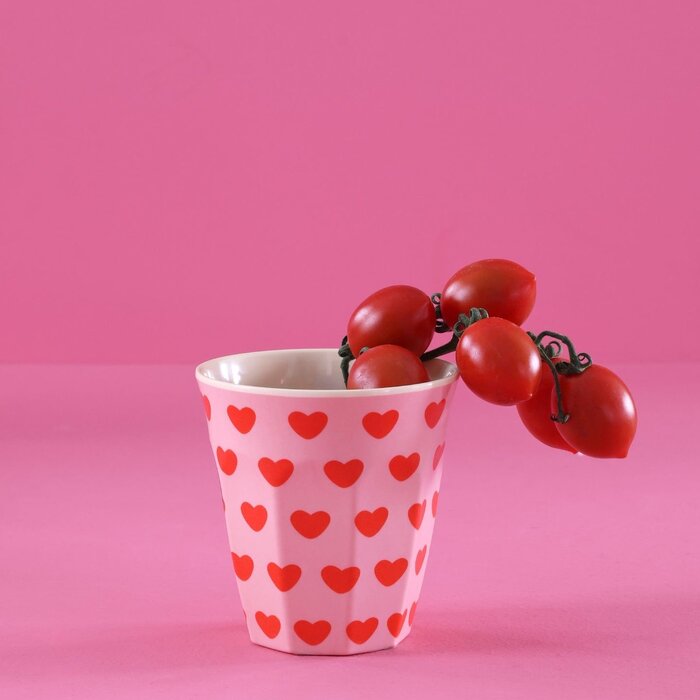 RICE -  Middelgroot beker Sweet Hearts print