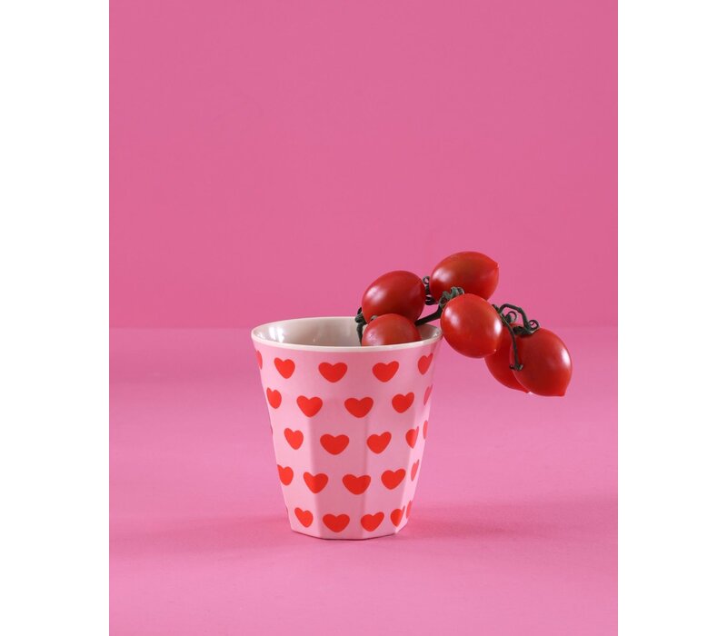 RICE -  Middelgroot beker Sweet Hearts print