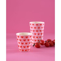RICE -  Middelgroot beker Sweet Hearts print