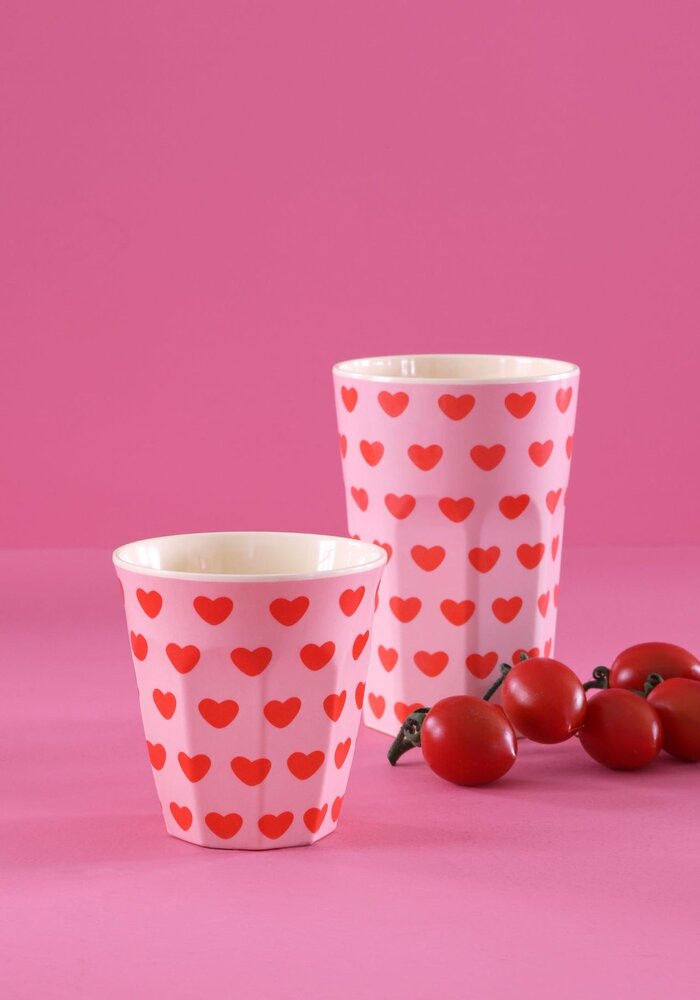 RICE -  Middelgroot beker Sweet Hearts print