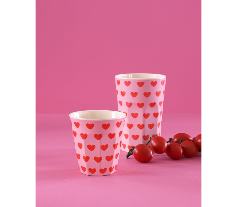 RICE -  Middelgroot beker Sweet Hearts print