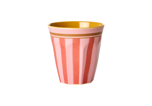 rice Middelgroot beker  Organic Stripes print - RICE