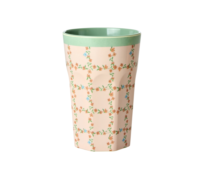 rice - Grote Beker - Checkered Stencil print