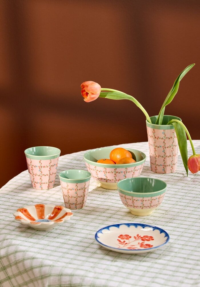 rice - Grote Beker - Checkered Stencil print