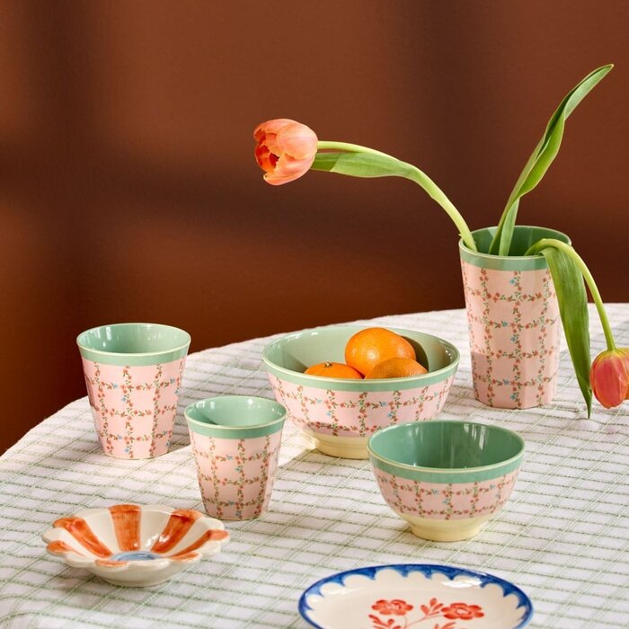 rice - Grote Beker - Checkered Stencil print