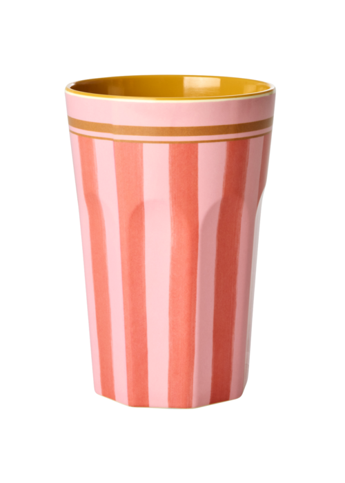 RICE Grote Beker - Organic Stripes print - rice