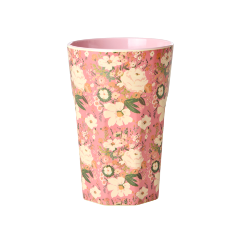 Grote Beker - Allison Flower print - rice 