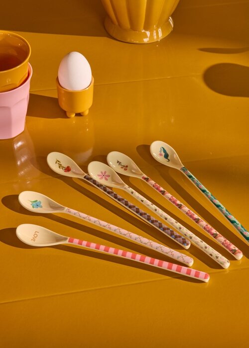 RICE Set 6 lange lattelepels - "All You Need is Love and..." prints - RICE