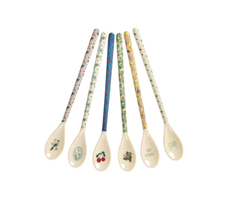 RICE - Set 6 lange lattelepels - Show Your True Colors Prints