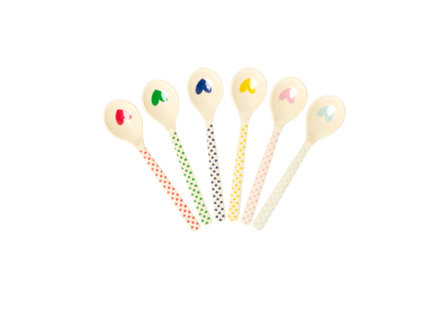 rice Set 6 Theelepels - Favorite Hearts print - RICE