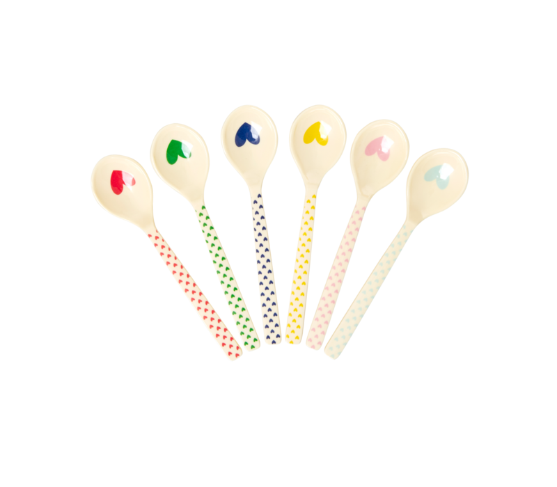 RICE - Set 6 Theelepels - Favorite Hearts print