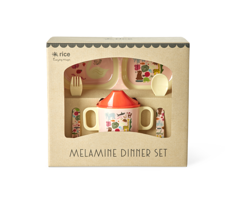 RICE -  Baby Dinerset - Wildlife Print