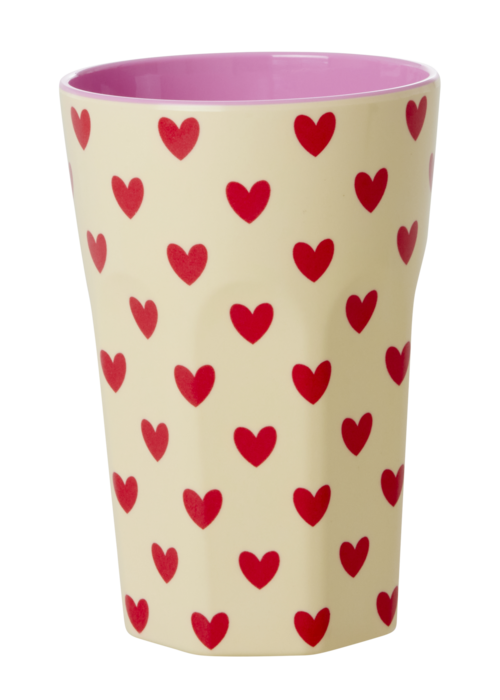 RICE Grote Beker - Darling Hearts Print - rice