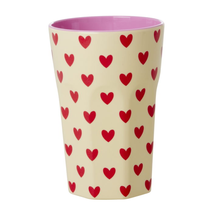 rice - Grote Beker - Darling Hearts Print