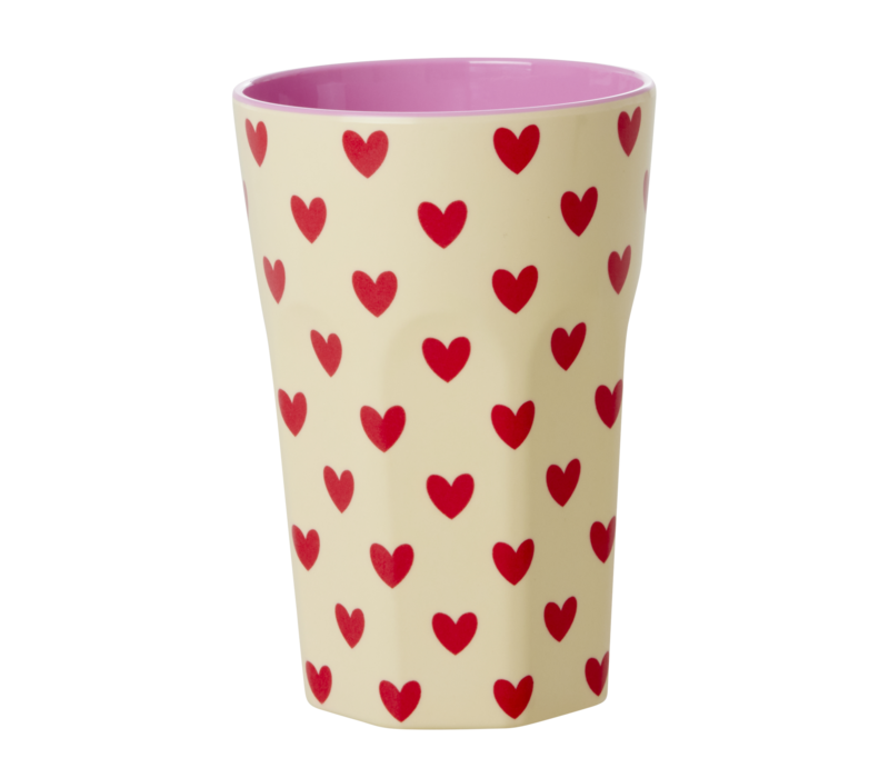 rice - Grote Beker - Darling Hearts Print