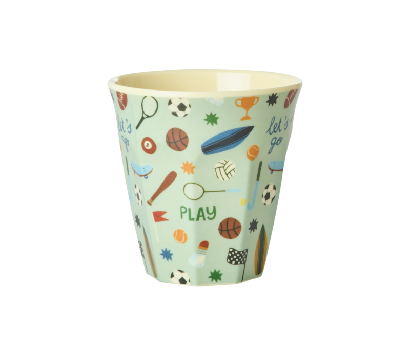 rice - Middelgroot Beker - Sport Print
