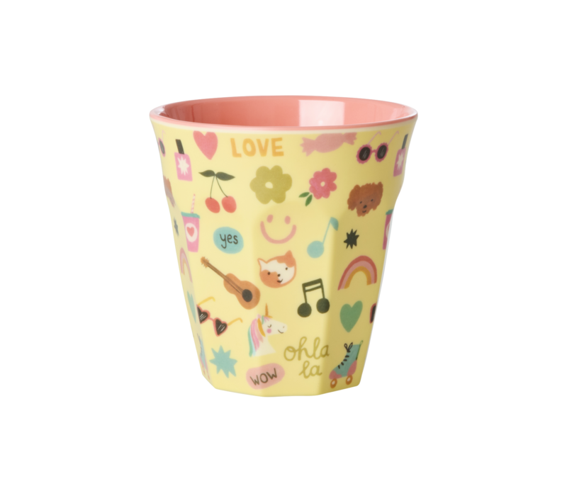 rice - Middelgroot Beker - Unicorn Love Print